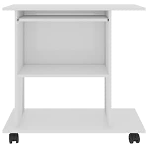 Počítačový stůl bílý vysoký lesk 80x50x75 cm kompozitní dřevo - obrázek 4
