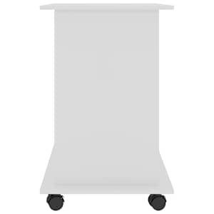 Počítačový stůl bílý vysoký lesk 80x50x75 cm kompozitní dřevo - obrázek 5