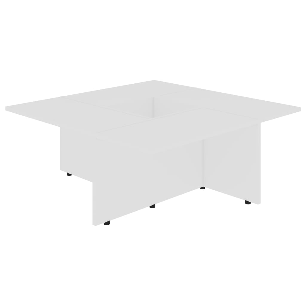 

vidaXL Coffee Table White 31.3"x31.3"x11.8" Chipboard