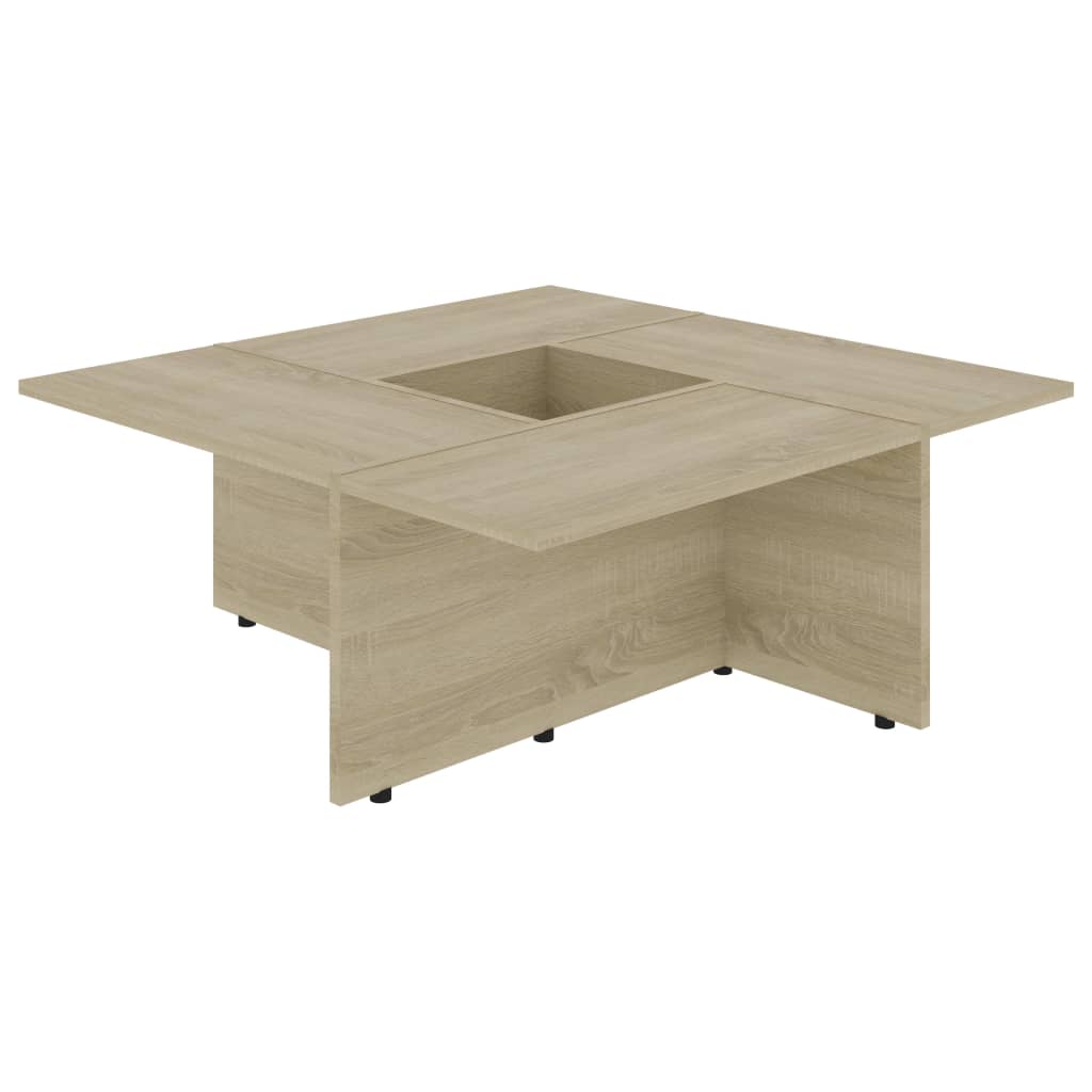 

vidaXL Coffee Table Sonoma Oak 31.3"x31.3"x11.8" Engineered Wood