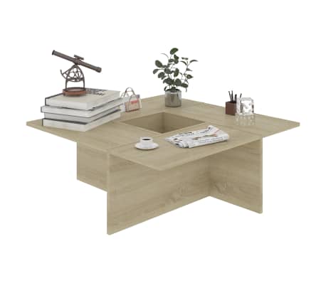 vidaXL Konferenční stolek dub sonoma 79,5 x 79,5 x 30 cm dřevotříska