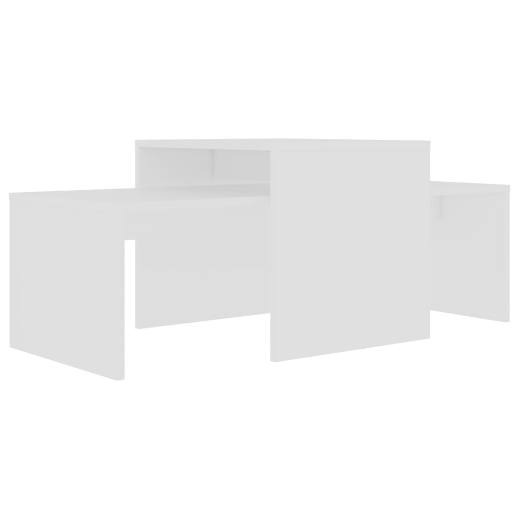 Couchtisch-Set Weiß 100x48x40 cm Spanplatte