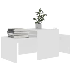 Set konferenčních stolků bílý 100 x 48 x 40 cm kompozitní dřevo - obrázek 3