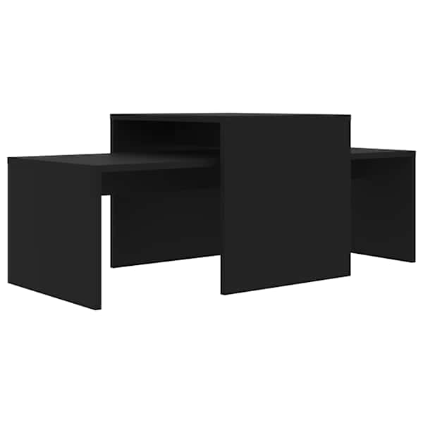 vidaXL kohvilaudade komplekt, must, 100 x 48 x 40 cm tehispuit