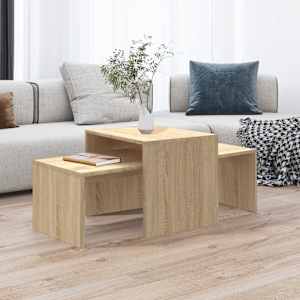 Komplet klubskih mizic sonoma hrast 100x48x40 cm inženirski les