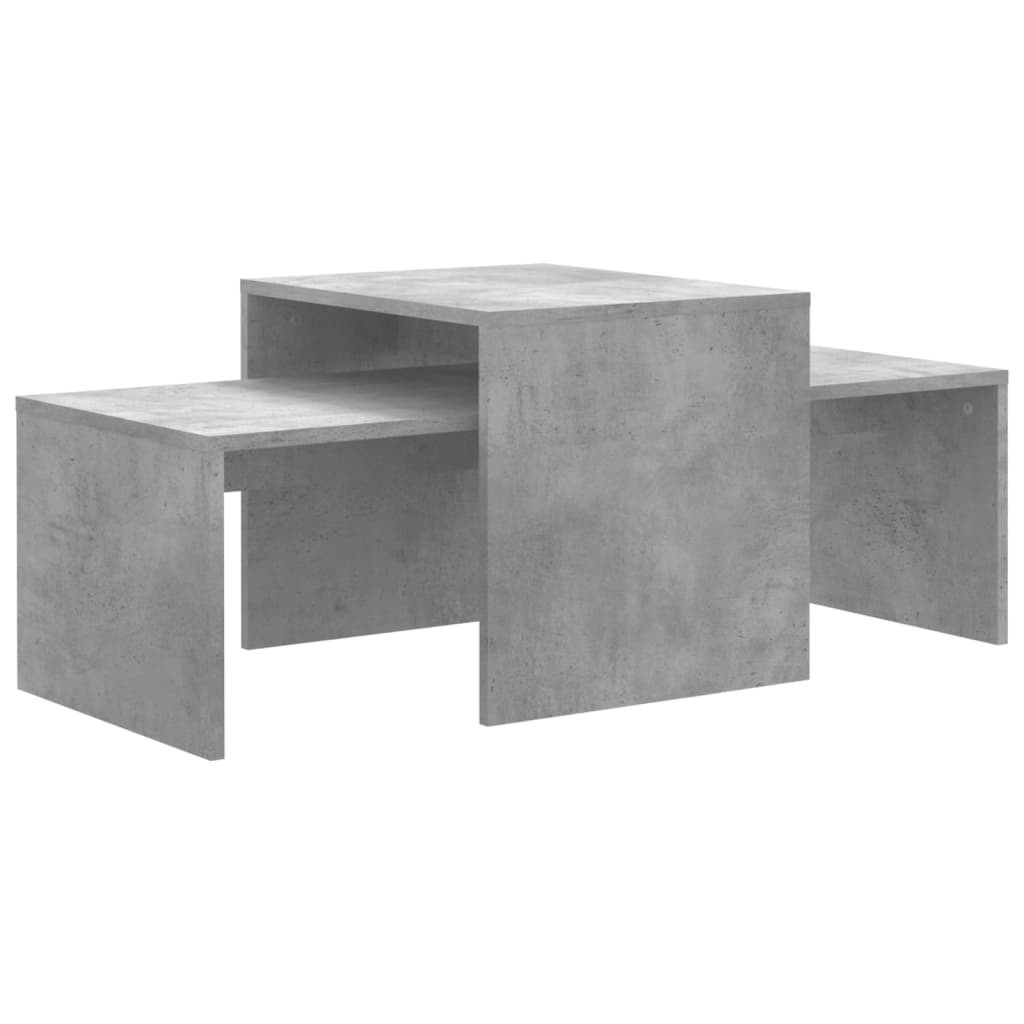 

vidaXL Coffee Table Set Concrete Gray 39.4"x18.9"x15.7" Chipboard