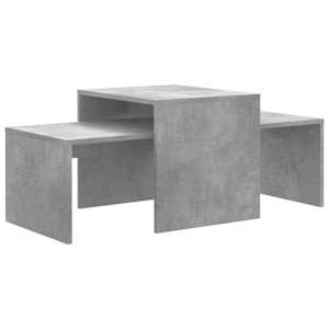 Set konferenčních stolků betonově šedý 100x48x40 cm kompozit - obrázek 2