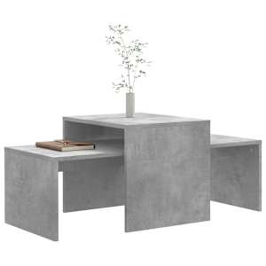 Set konferenčních stolků betonově šedý 100x48x40 cm kompozit - obrázek 3