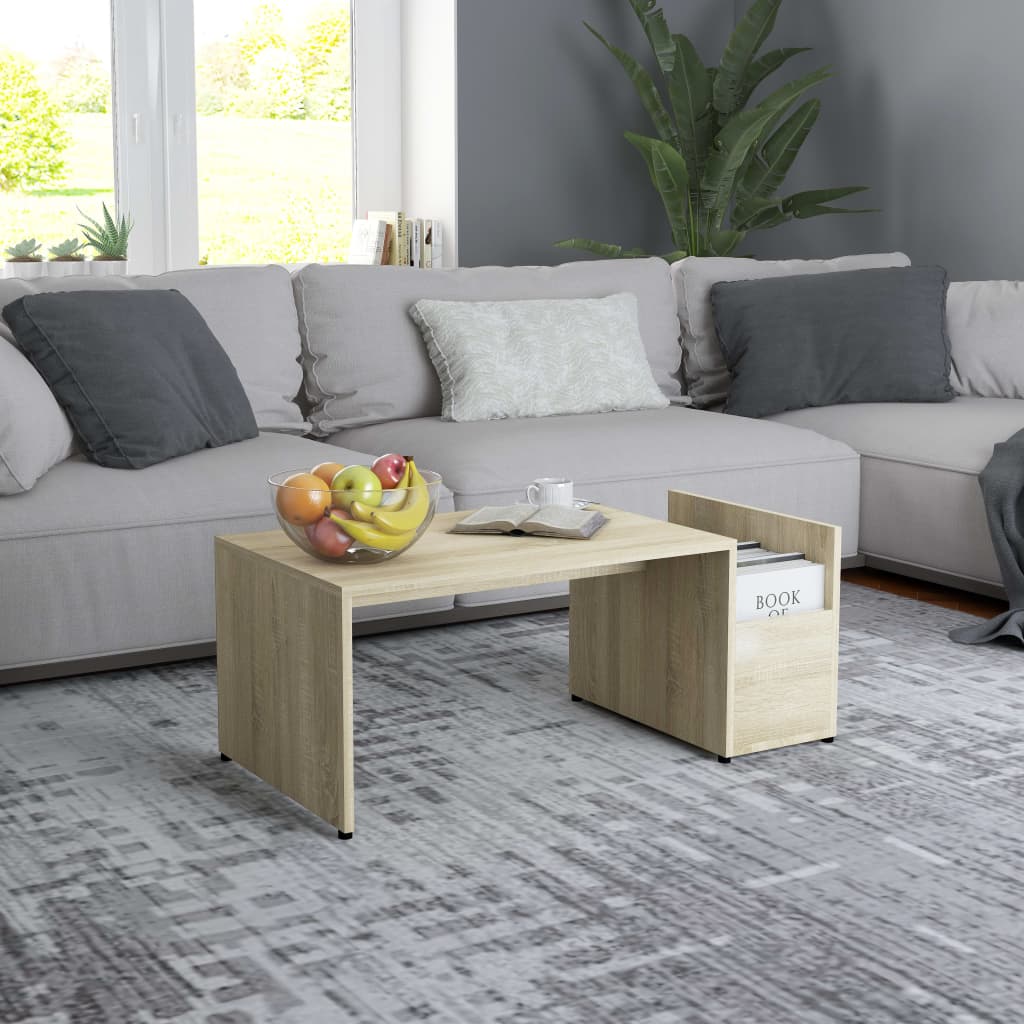 vidaXL Stolik kawowy, d�b sonoma, 90x45x35 cm, materia� drewnopochodny