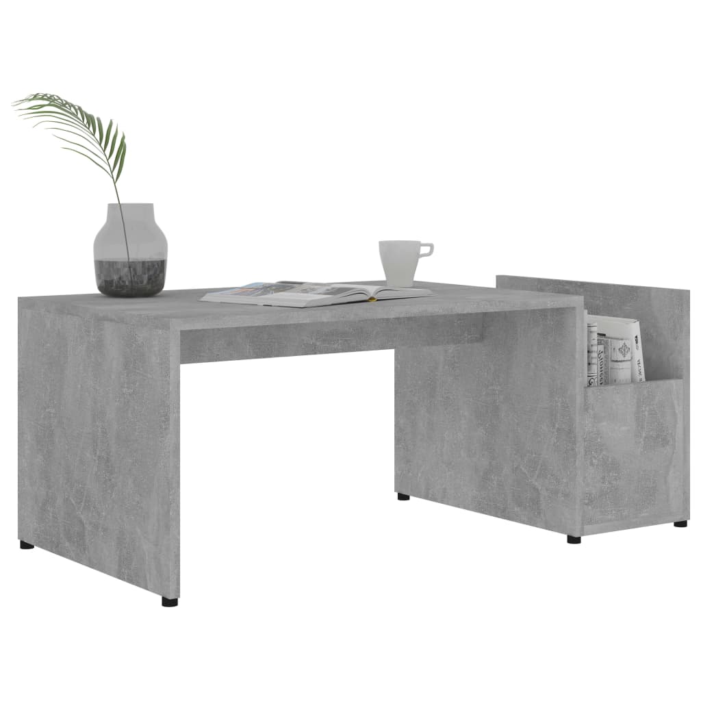 vidaXL Coffee Table Concrete Grey 90x45x35 cm Engineered Wood