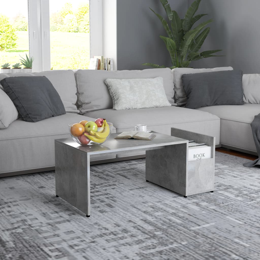 vidaXL Stolik kawowy, betonowa szaro��, 90x45x35 cm