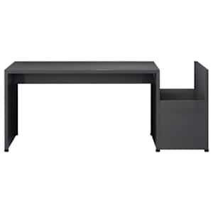 Konferenční stolek šedý s vysokým leskem 90x45x35 cm kompozit - obrázek 4