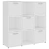 vidaXL raamaturiiul valge 90x30x90 cm tehispuit