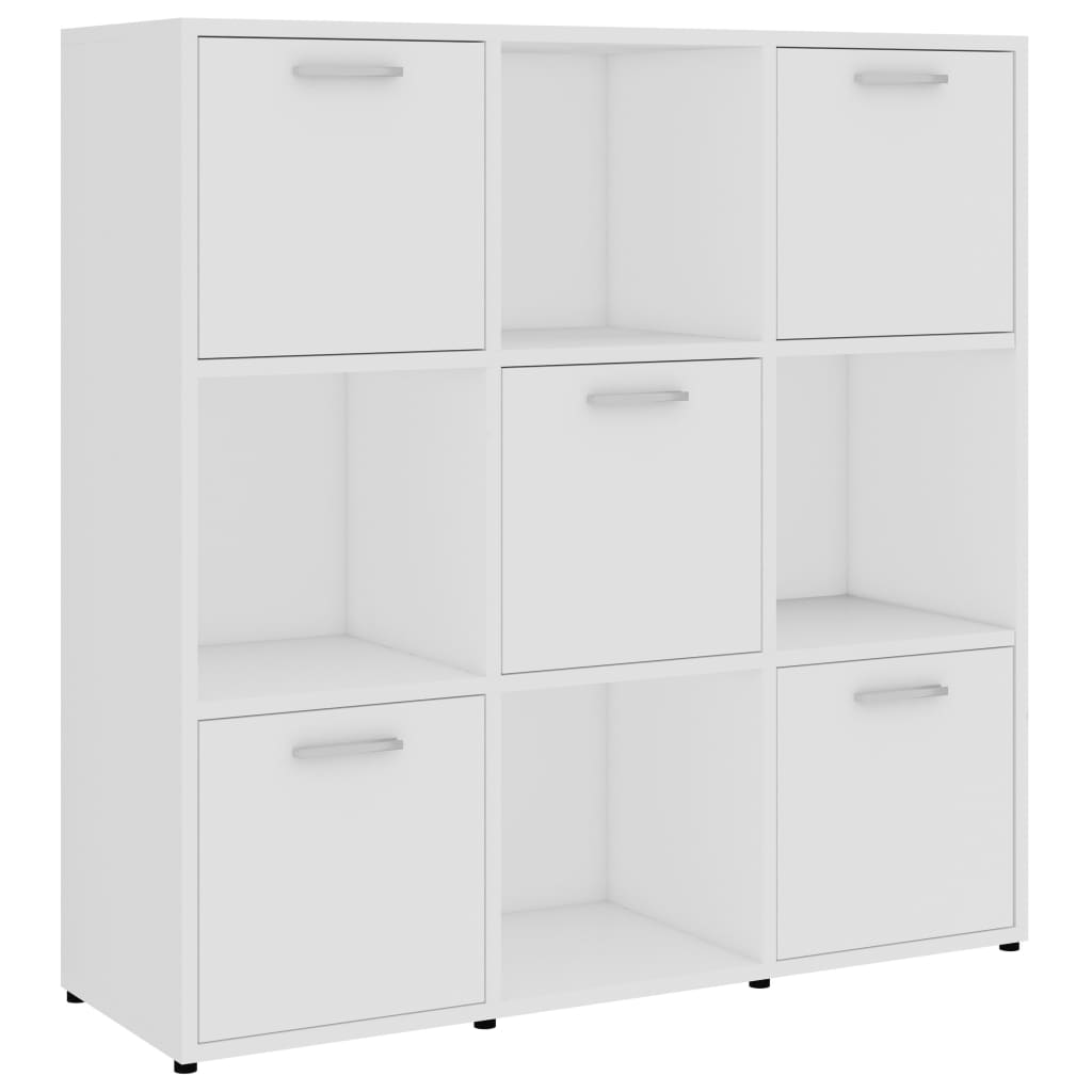 vidaXL Knihovna bílá 90 x 30 x 90 cm kompozitní dřevo