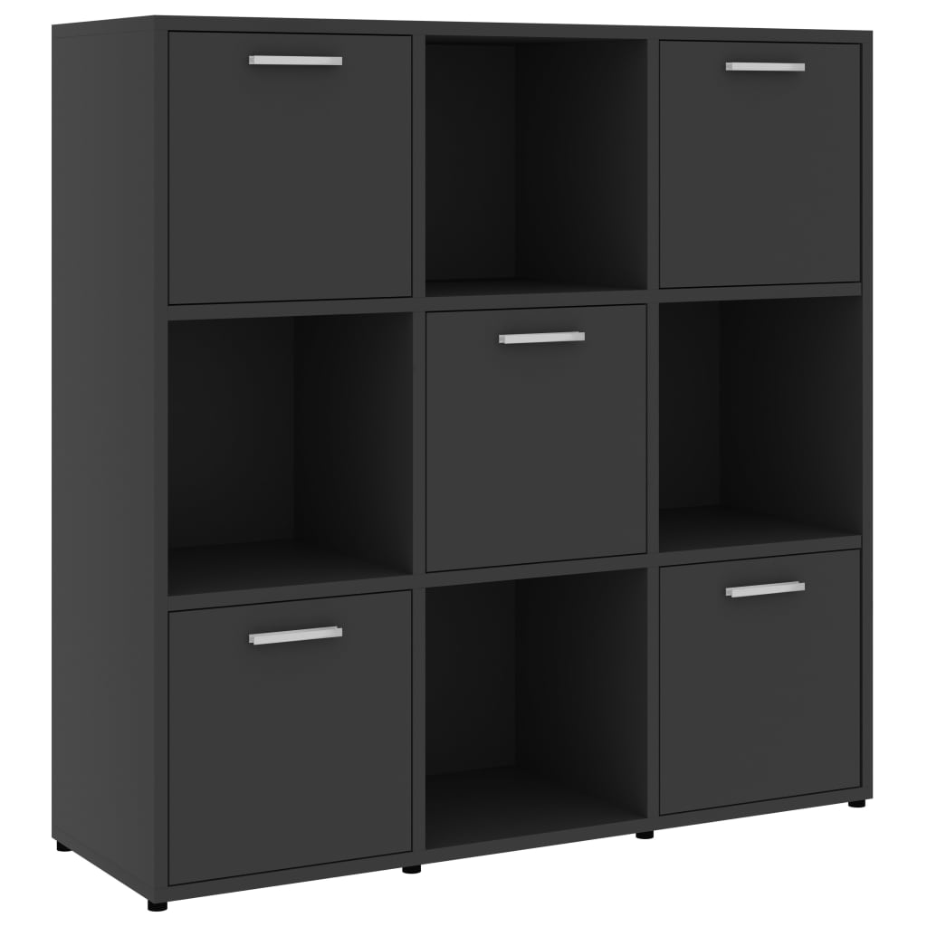 

vidaXL Book Cabinet Gray 35.4"x11.8"x35.4" Engineered Wood