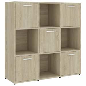 vidaXL raamaturiiul Sonoma tamm 90 x 30 x 90 cm tehispuit