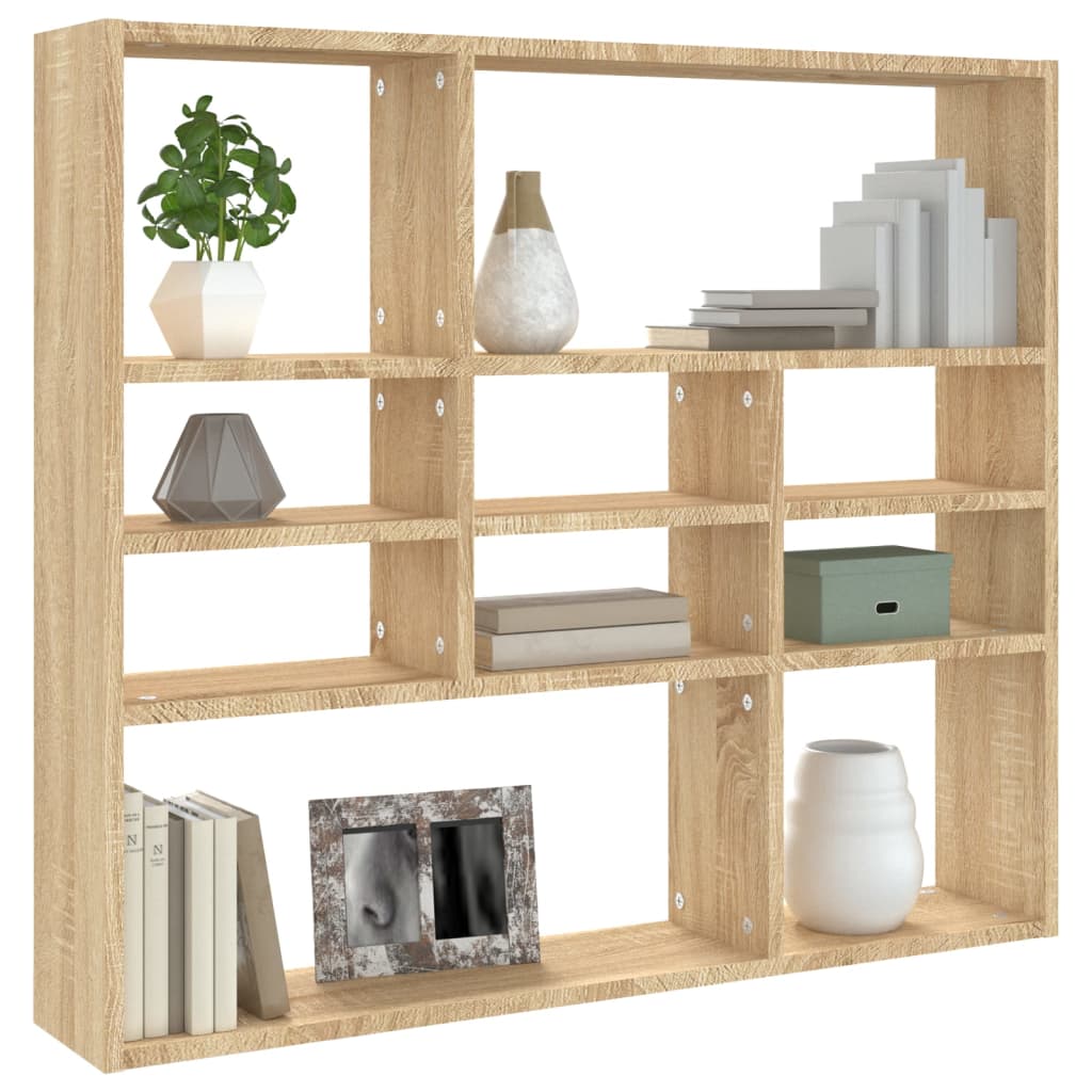 

vidaXL Wandschap 90x16x78 cm spaanplaat sonoma eikenkleurig