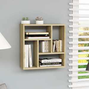 Stenska polica sonoma hrast 45,1x16x45,1 cm inženirski les