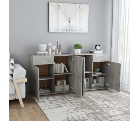 vidaXL Sideboard Concerte Grey 160x36x75 cm Engineered Wood