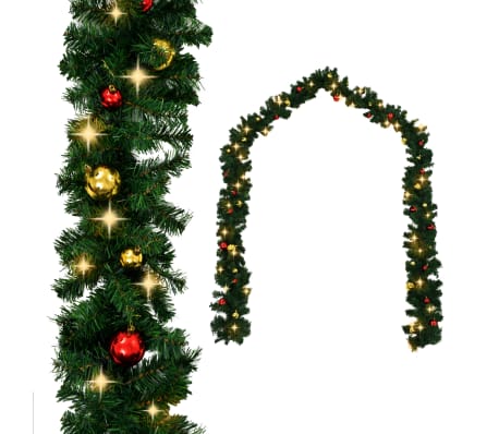 vidaXL Garland Green, Gold, Red PVC 65.6 feet long Christmas Garland