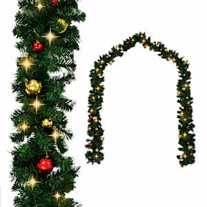 vidaXL Garland Green, Gold, Red PVC 65.6 feet long Christmas Garland