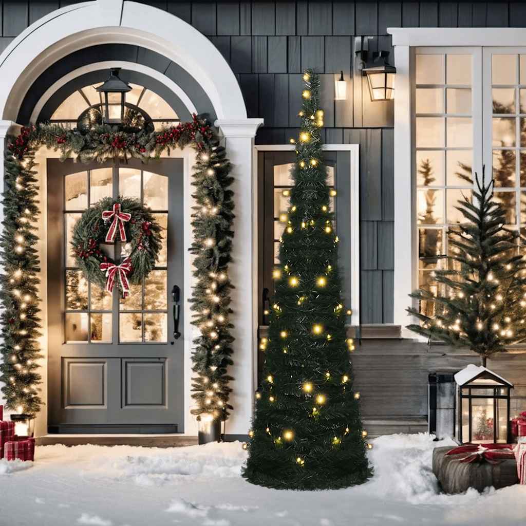 Thumbnail - vidaXL Künstlicher Pop-Up-Weihnachtsbaum mit Beleuchtung Grün 150 cm