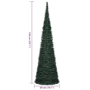 Pop-up umělý vánoční stromek s LED osvětlením zelený 150 cm - obrázek 10