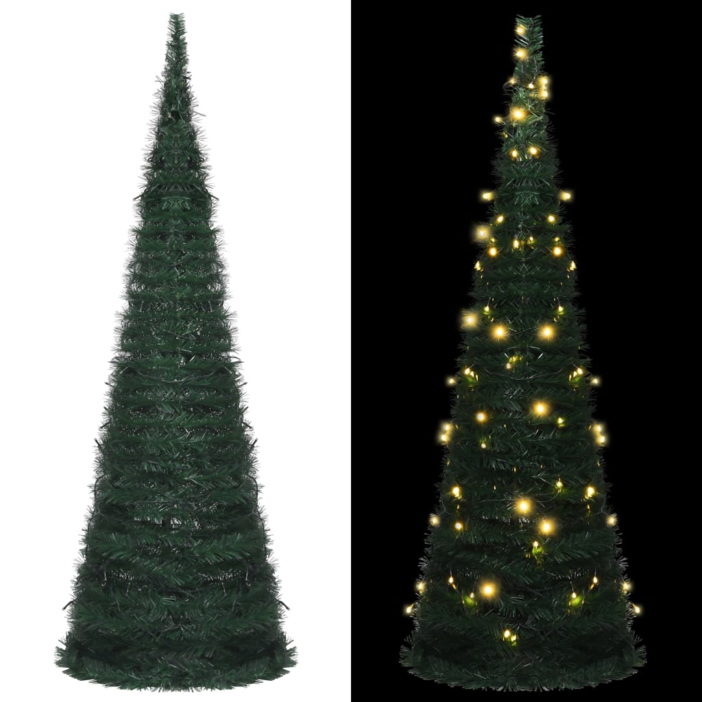 

vidaXL Pop-up String Artificial Christmas Tree with LED Green 6 ft