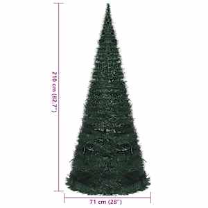 Pop-up umělý vánoční stromek s LED osvětlením zelený 210 cm - obrázek 10