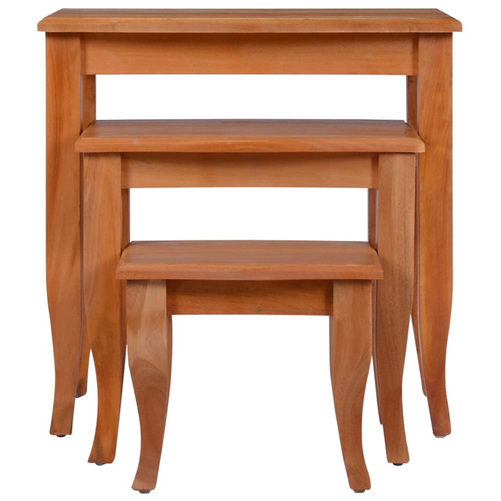 vidaXL Side Tables 3 pcs Solid Mahogany Wood