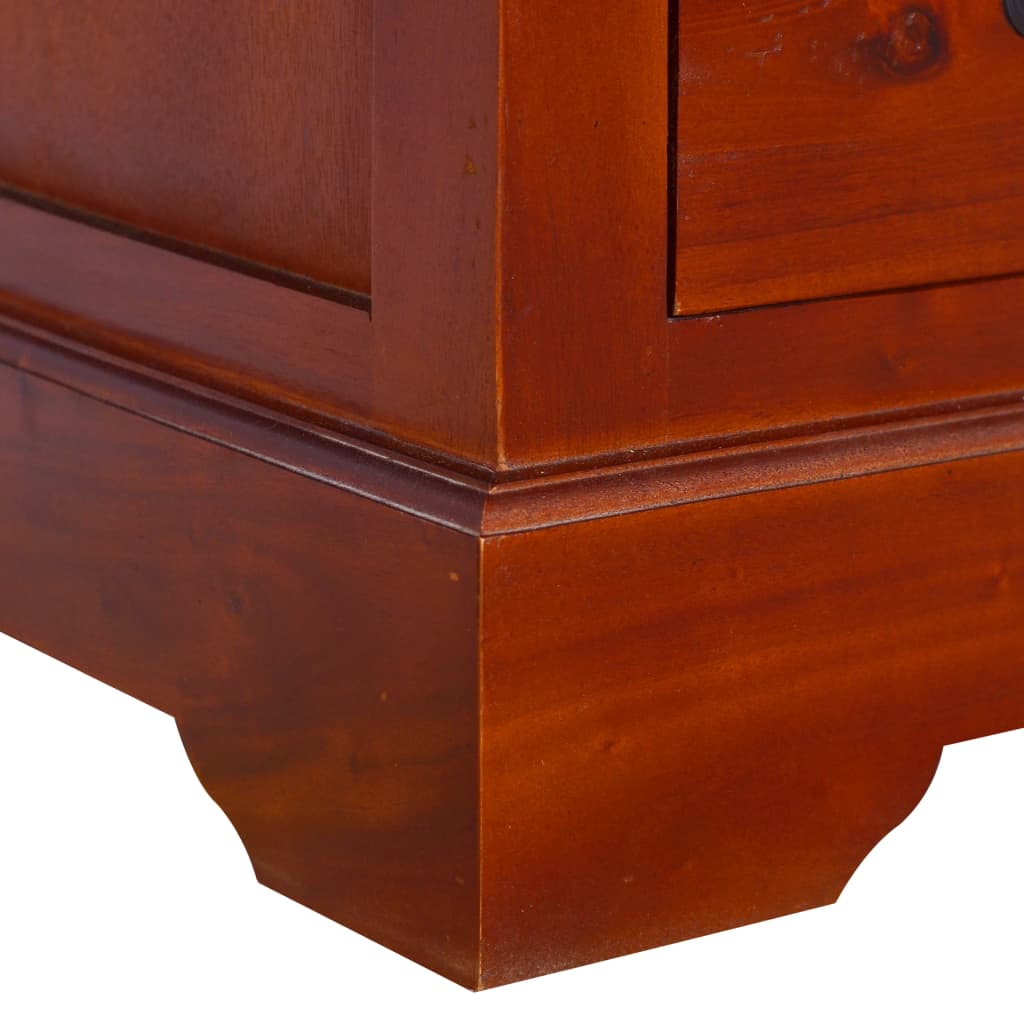 Klasszikus barna tömör mahagónifa fiókos szekrény 45x35x100 cm 