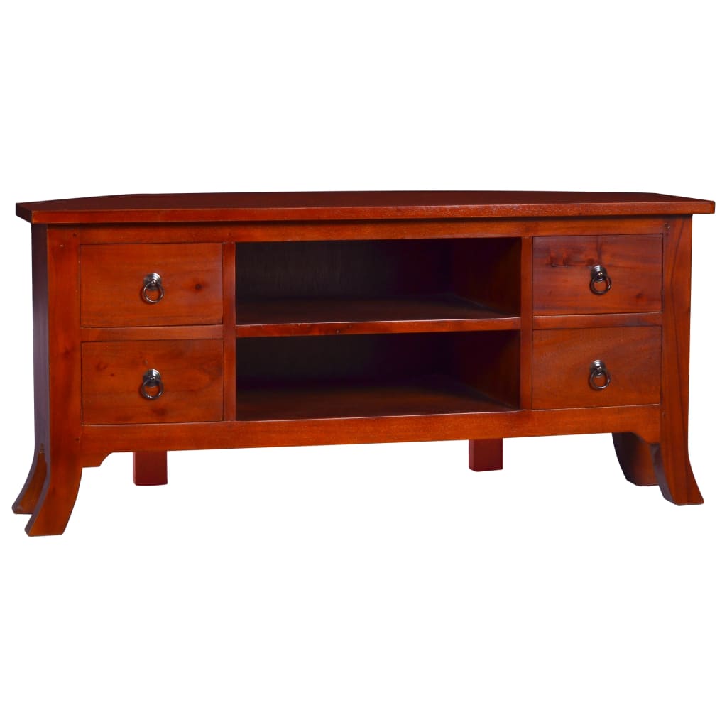 Tv-meubel 100x40x45 cm massief mahoniehout klassiek bruin