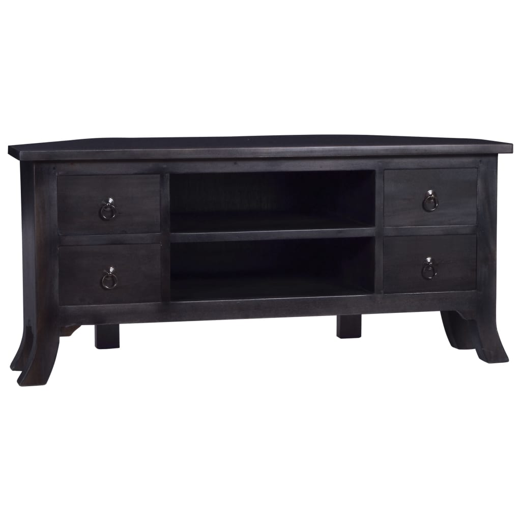 VidaXL Meuble TV Café Noir Clair 100x40x45 Cm Bois D'acajou Massif