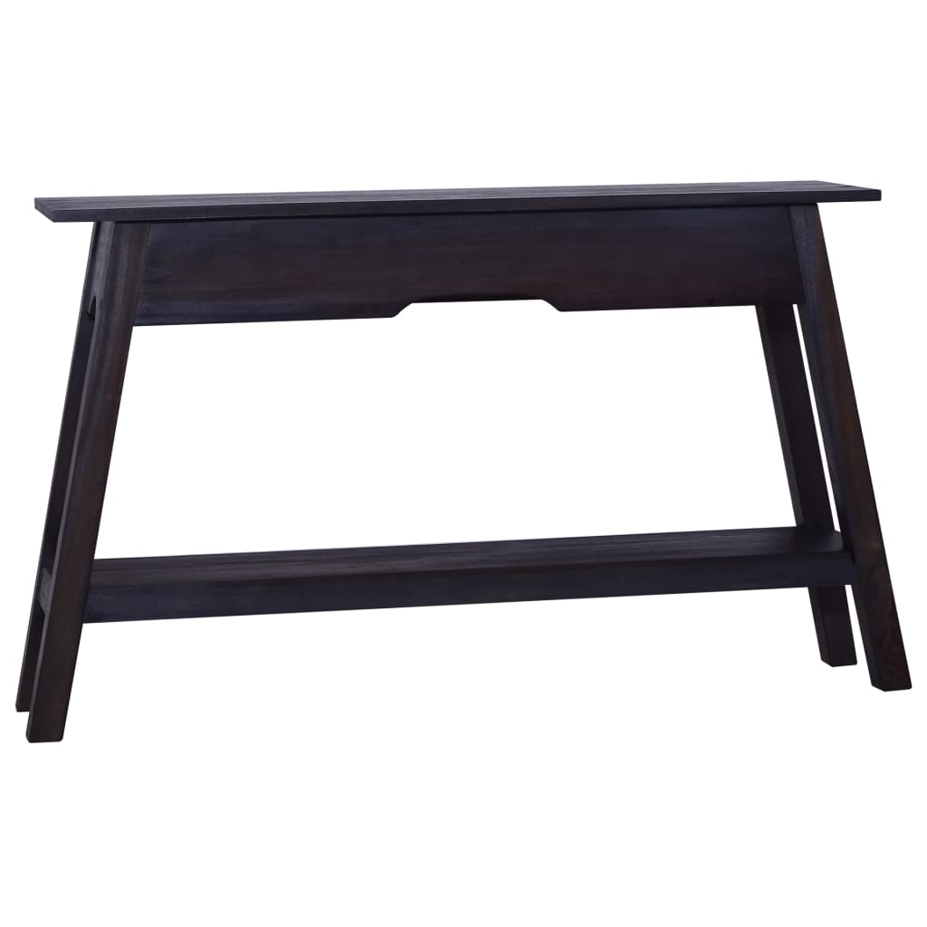 Mesa consola 120x30x75 cm madeira de mogno maciça preto