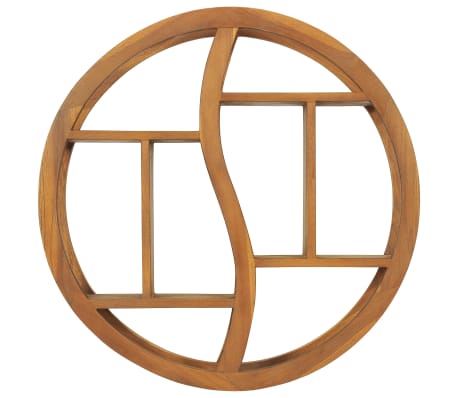vidaXL &Eacute;tag&egrave;re murale Yin Yang 60x15x60 cm Bois de teck massif