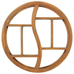 vidaXL &Eacute;tag&egrave;re murale Yin Yang 60x15x60 cm Bois de teck massif