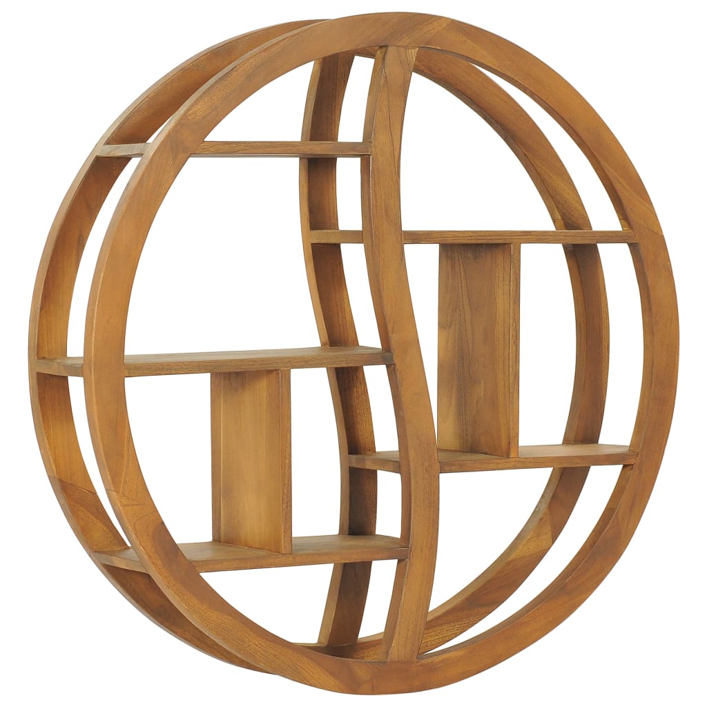 vidaXL Wall Shelf Teak Solid Teak Wood 31.5 x 6.9 x 31.5 in-image-320771