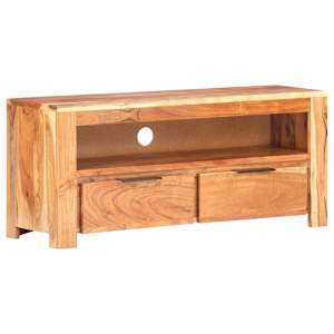 TV stolek 90 x 30 x 40 cm masivní akáciové dřevo - obrázek 1