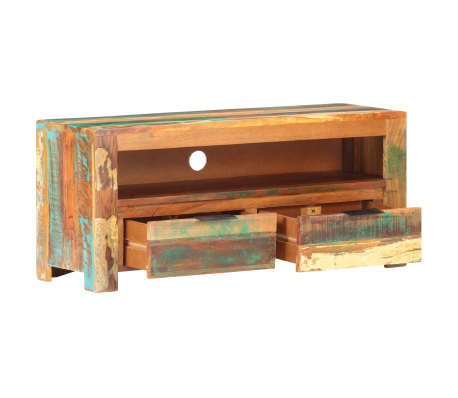 vidaXL TV Stand 35.4"x11.8"x15.7" Solid Wood Reclaimed