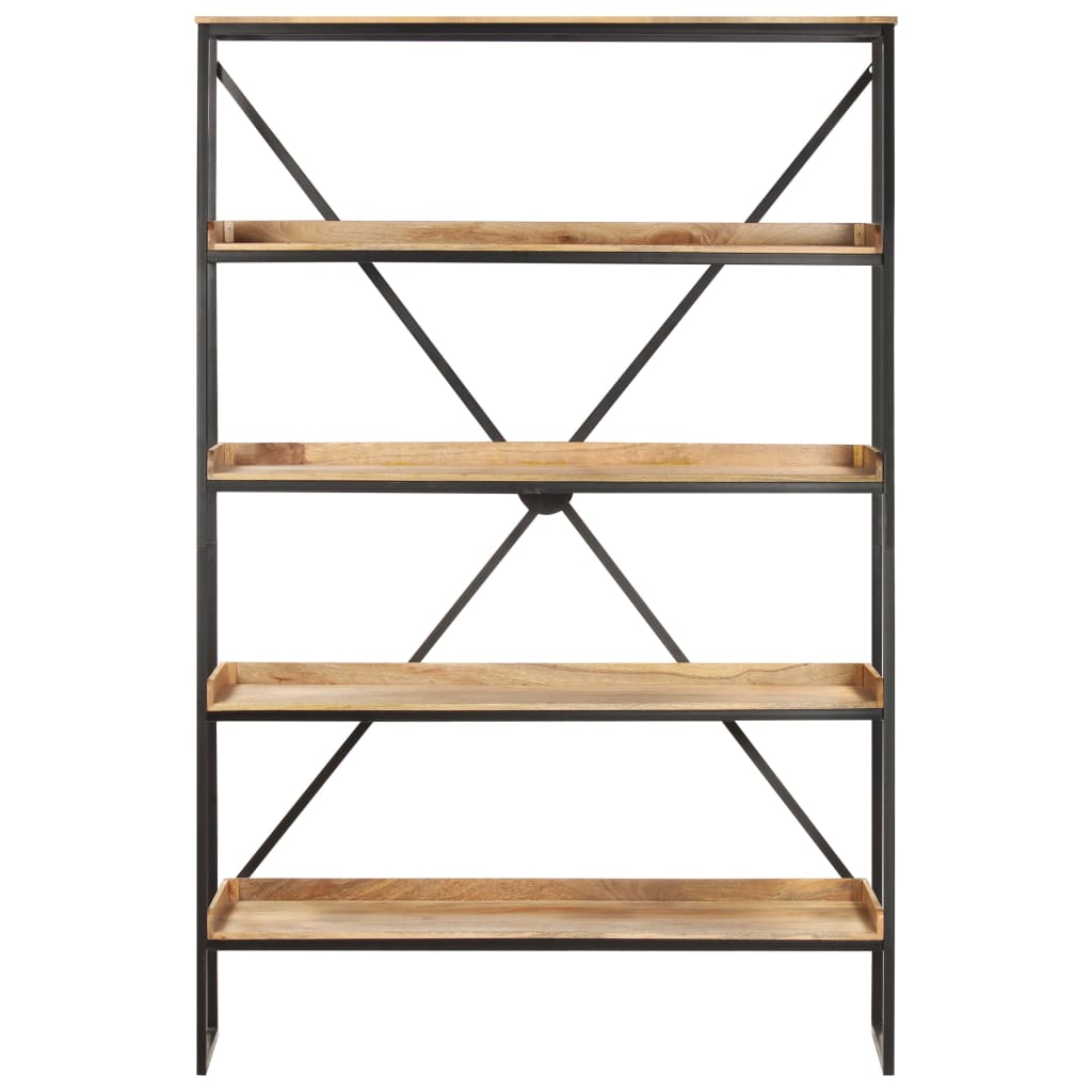 

vidaXL Boekenkast met 5 schappen 120x39x180 cm massief mangohout