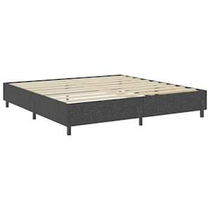 Postel boxspring tmavě šedá textil 200 x 200 cm - obrázek 3