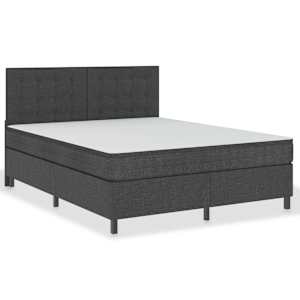 Postel boxspring tmavě šedá textil 180 x 200 cm - obrázek 2