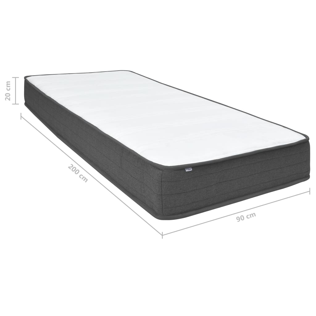 Postel boxspring tmavě šedá textil 180 x 200 cm - obrázek 18