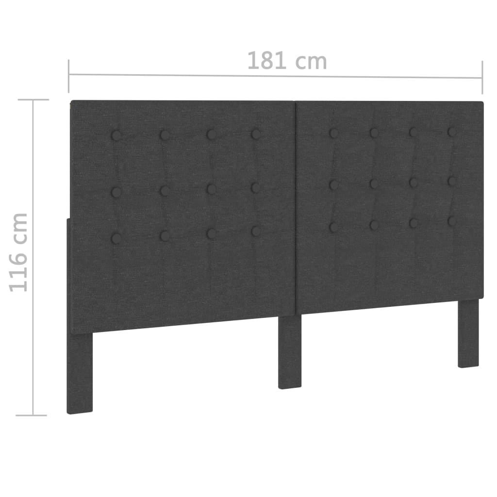 Postel boxspring tmavě šedá textil 180 x 200 cm - obrázek 20