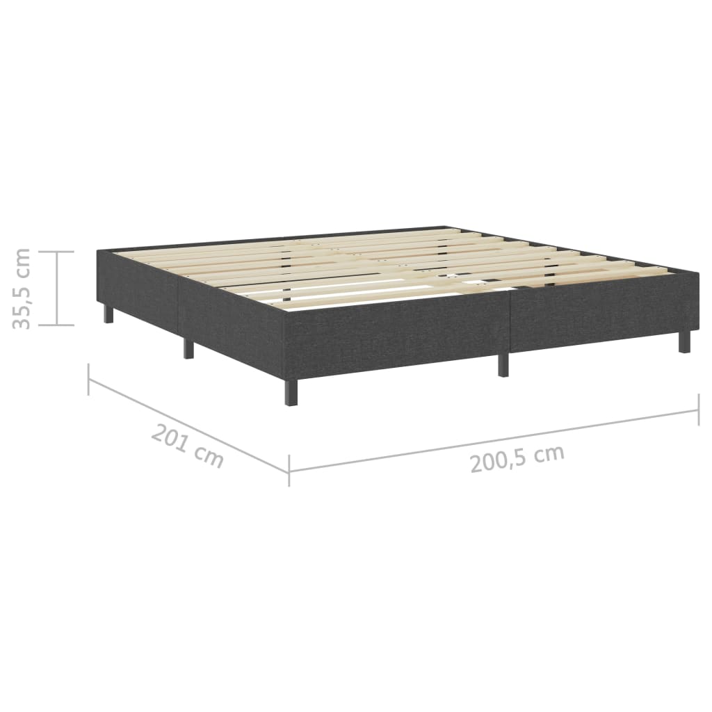 Postel boxspring tmavě šedá textil 200 x 200 cm - obrázek 17