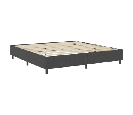 vidaXL Cama boxspring 200x200 cm tecido cinzento-escuro