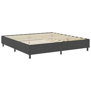 Postel boxspring tmavě šedá textil 200 x 200 cm - obrázek 3