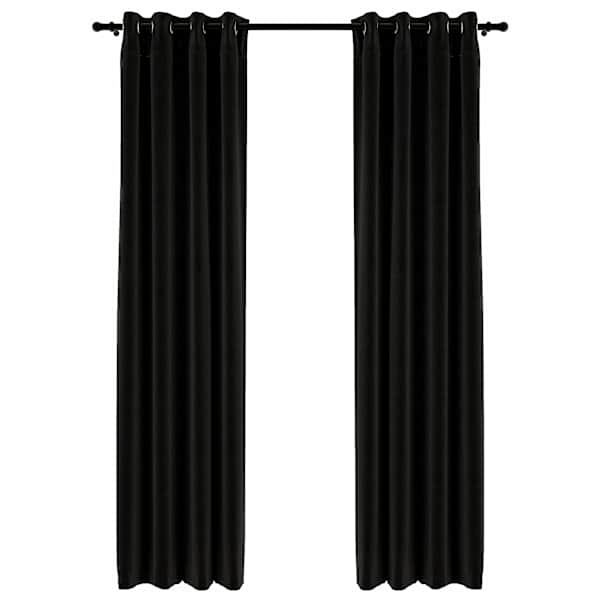 vidaXL linase v&auml;limusega pimendavad kardinad 2 tk antratsiit 140x225cm