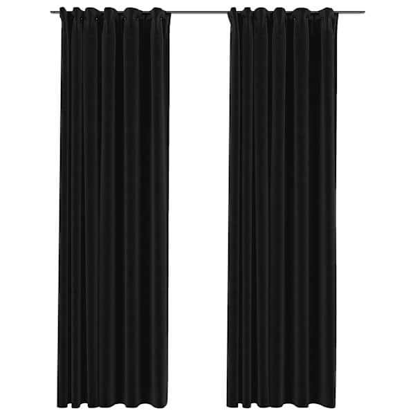vidaXL pimendavad kardinad konksudega, 2 tk antratsiit 140 x 225 cm