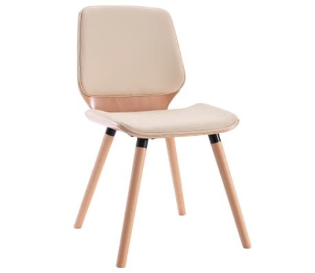 vidaXL Eetkamerstoelen 4 st kunstleer crème